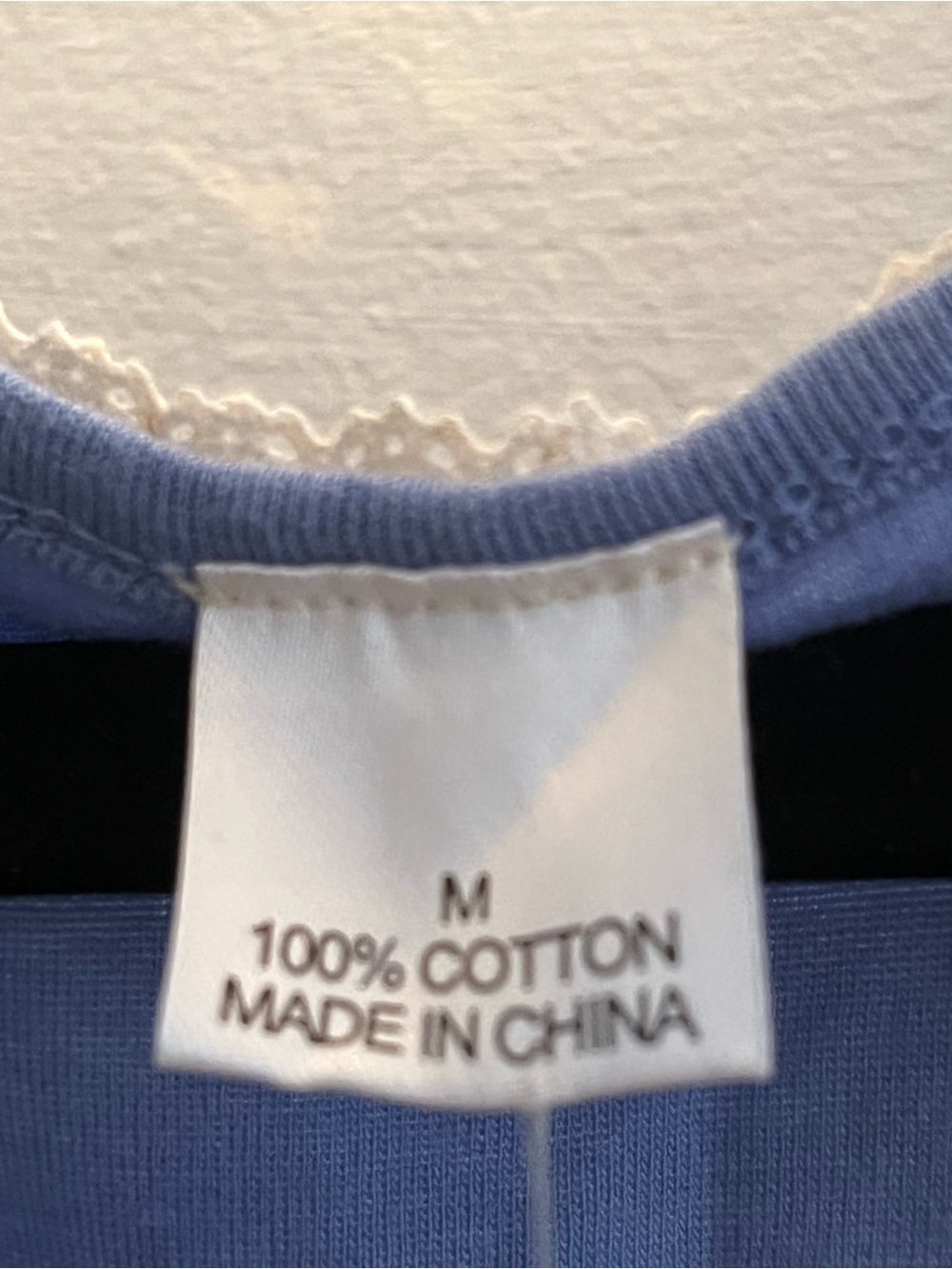 Ralph Lauren blue Nightgown New Not Used 100 % Cotton Short Sleeve - Picture 9 of 9